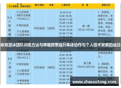 体育游泳团队训练方法与策略探索提升集体协作与个人技术发展的途径