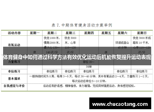 体育健身中如何通过科学方法有效优化运动后机能恢复提升运动表现